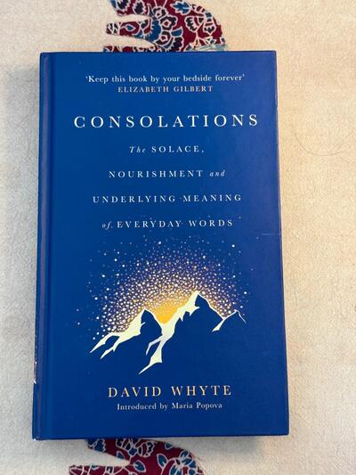 Hardcover David Whyte Consolations Elizabeth Gilbert Keep This Book By Your Bedside Forever